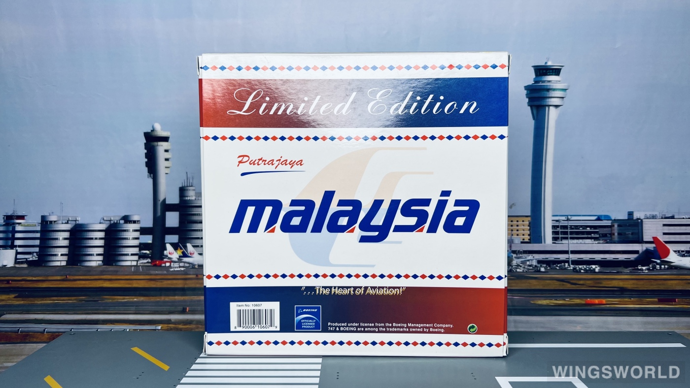 Phoenix 1:400 PH10607 Malaysia Airlines 马来西亚航空 Boeing 747-400 9M-MPP