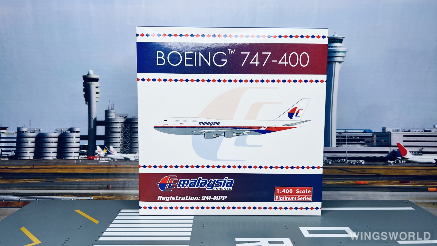 Phoenix 1:400 PH10607 Malaysia Airlines 马来西亚航空 Boeing 747-400 9M-MPP