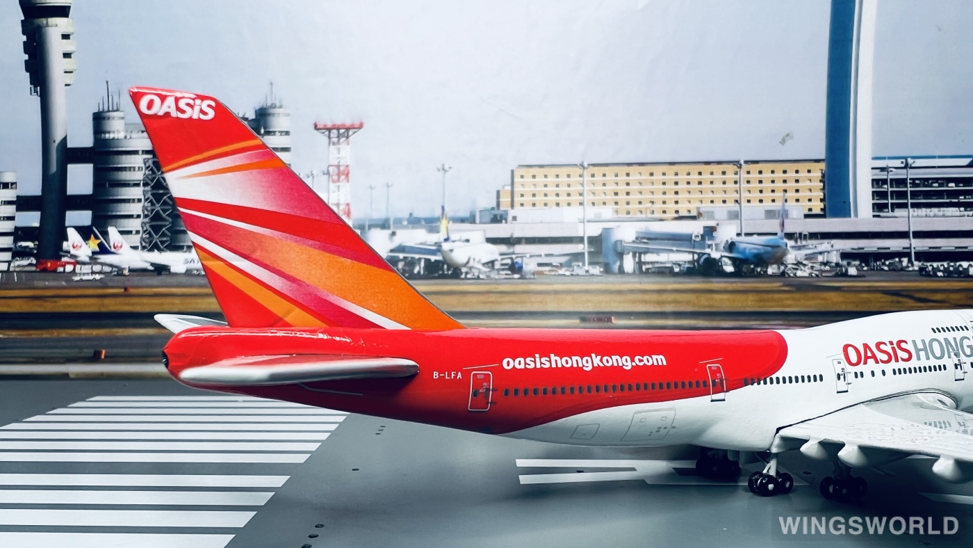 Phoenix 1:400 PH10147 Oasis Hong Kong Airlines 甘泉香港航空 Boeing 747-400 B-LFA