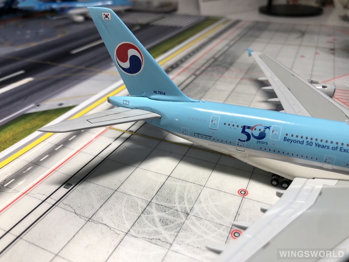 JC Wings 1:400 EW4388016 Korean Air 大韩航空 Airbus A380-800 HL7614