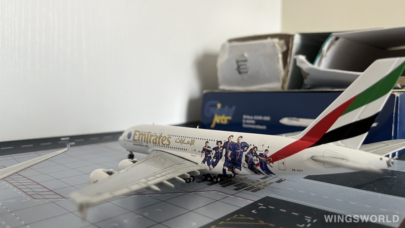 Geminijets 1:400 GJUAE1559 Emirates 阿联酋航空 Airbus A380-800 A6-EOT