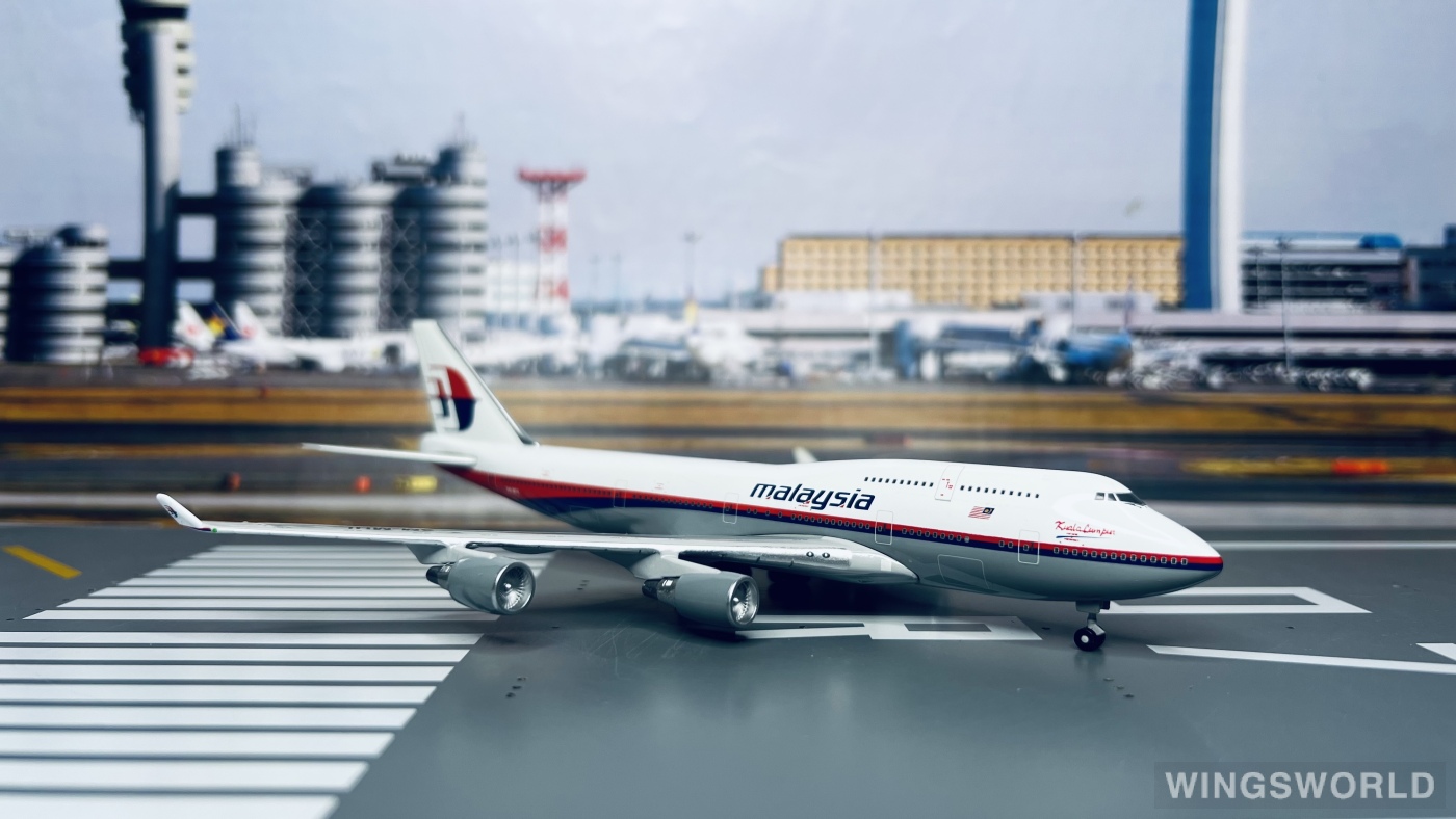 Geminijets 1:400 GJMAS299 Malaysia Airlines 马来西亚航空 Boeing 747-400 9M-MHL