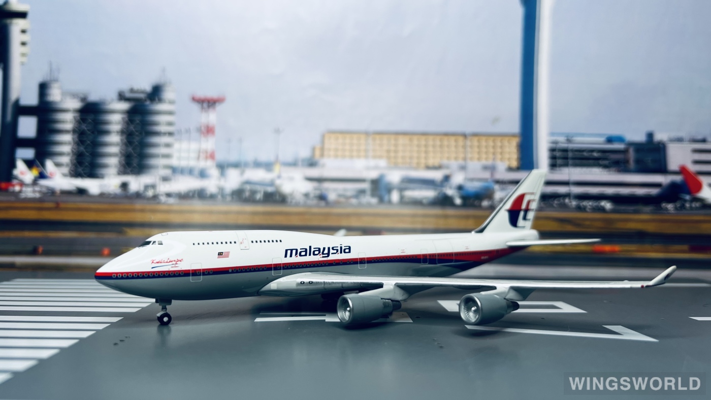 Geminijets 1:400 GJMAS299 Malaysia Airlines 马来西亚航空 Boeing 747-400 9M-MHL