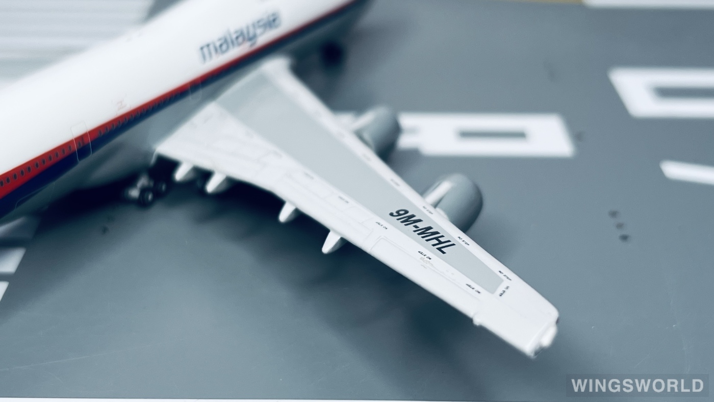 Geminijets 1:400 GJMAS299 Malaysia Airlines 马来西亚航空 Boeing 747-400 9M-MHL