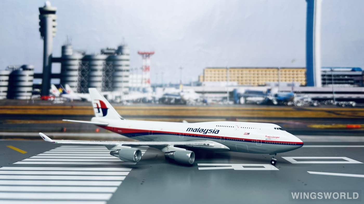 Geminijets 1:400 GJMAS299 Malaysia Airlines 马来西亚航空 Boeing 747-400 9M-MHL