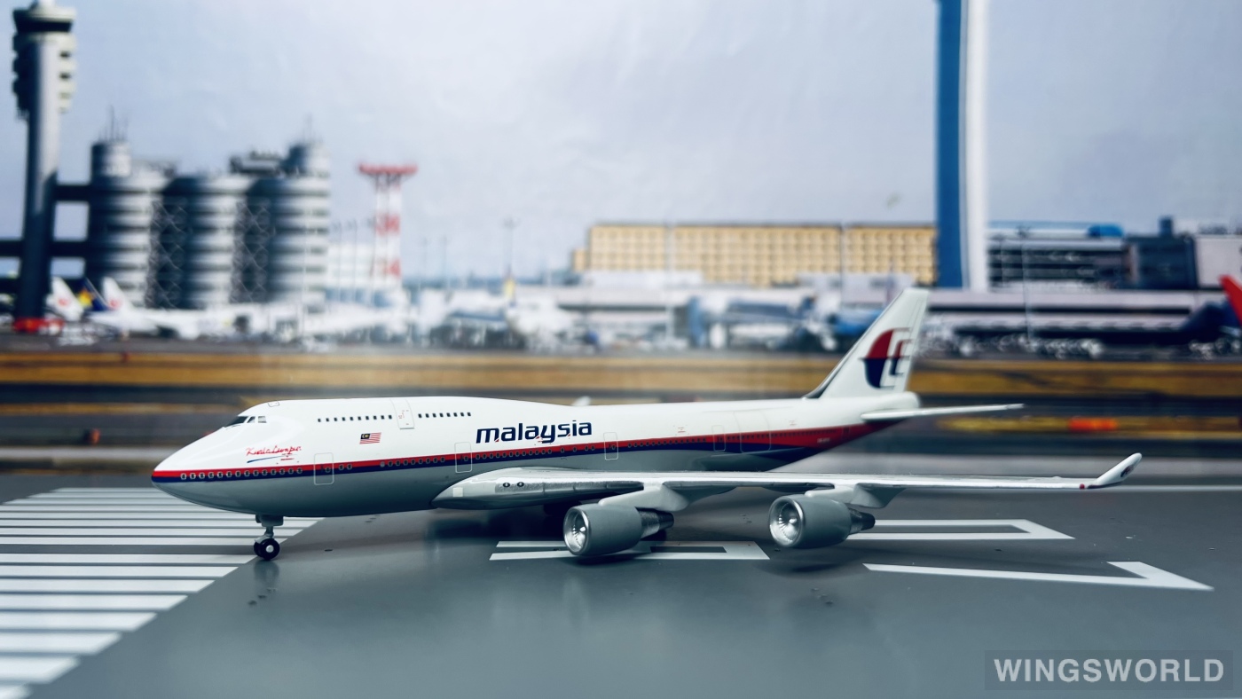 Geminijets 1:400 GJMAS299 Malaysia Airlines 马来西亚航空 Boeing 747-400 9M-MHL