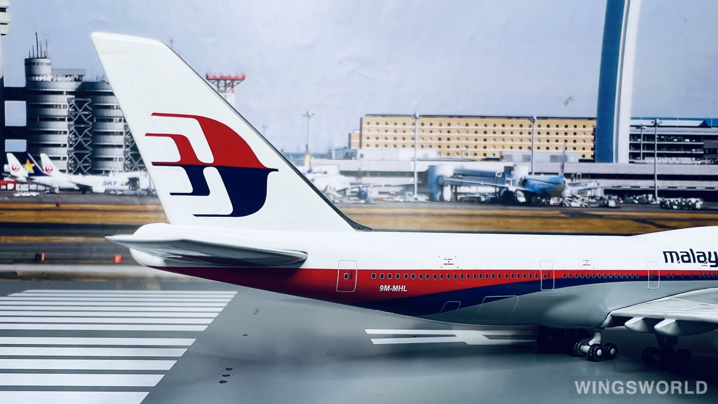 Geminijets 1:400 GJMAS299 Malaysia Airlines 马来西亚航空 Boeing 747-400 9M-MHL