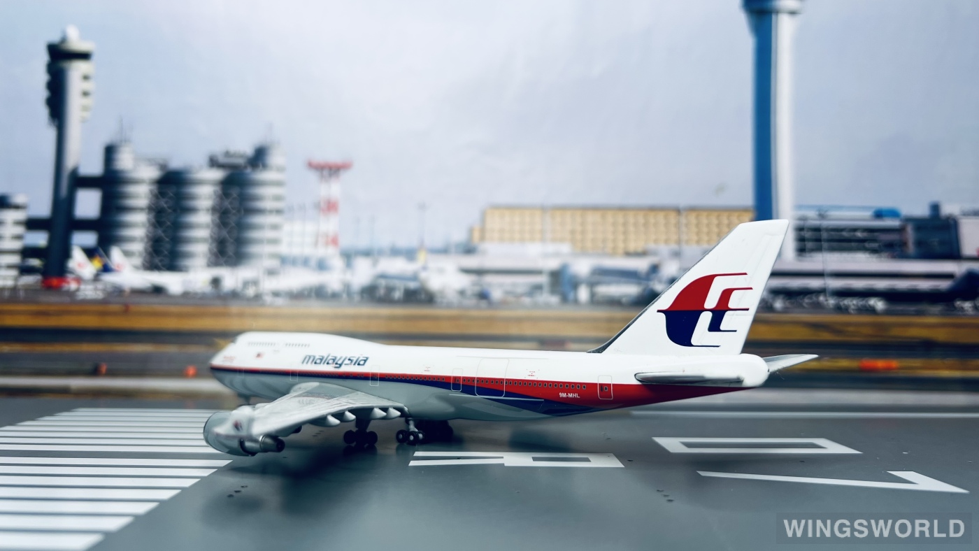 Geminijets 1:400 GJMAS299 Malaysia Airlines 马来西亚航空 Boeing 747-400 9M-MHL