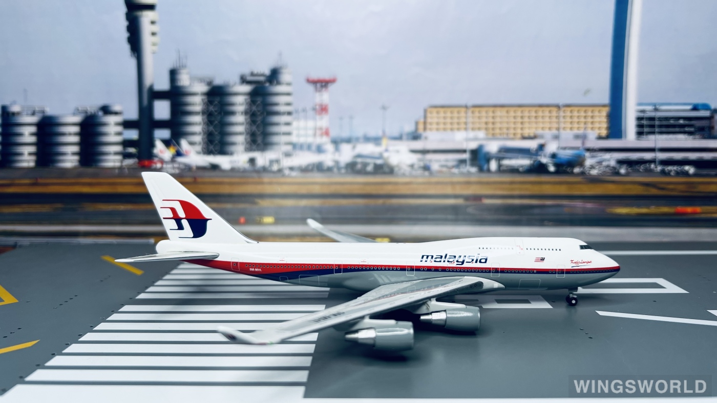 Geminijets 1:400 GJMAS299 Malaysia Airlines 马来西亚航空 Boeing 747-400 9M-MHL