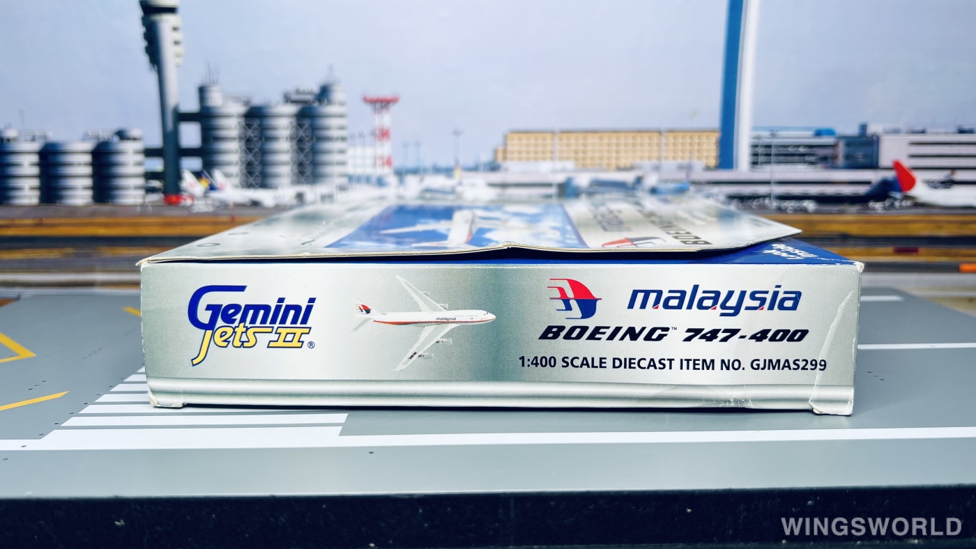Geminijets 1:400 GJMAS299 Malaysia Airlines 马来西亚航空 Boeing 747-400 9M-MHL