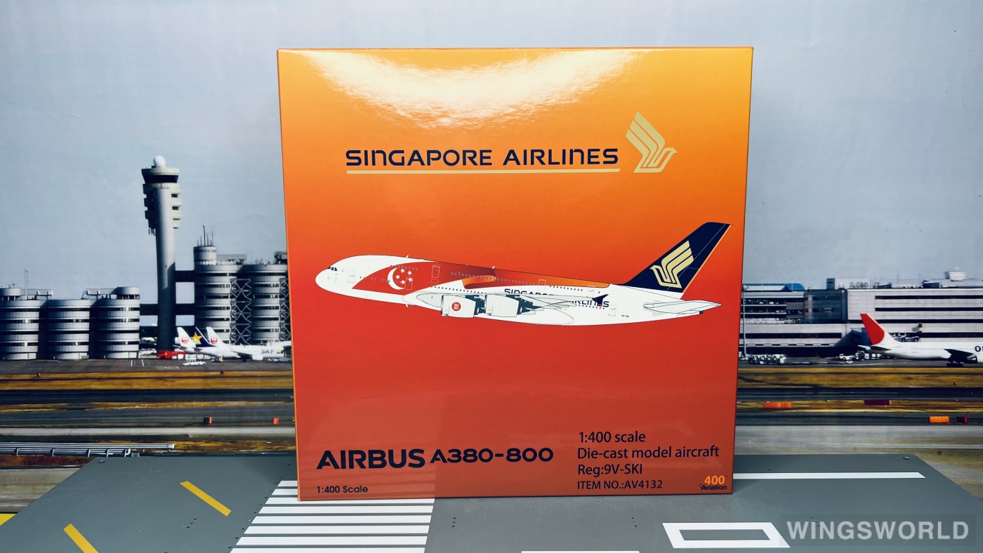 Aviation400 1:400 AV4132 Singapore Airlines 新加坡航空 Airbus A380-800 9V-SKI