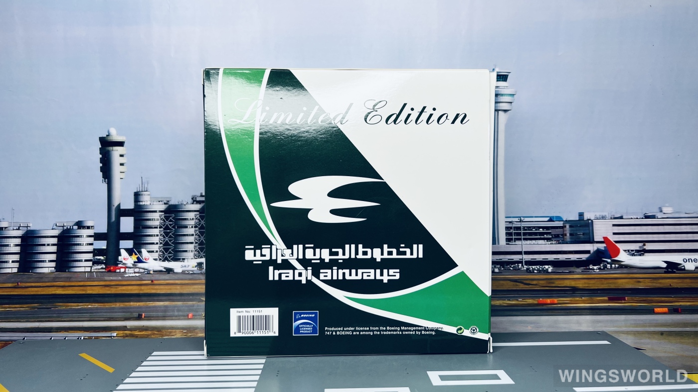 Phoenix 1:400 PH11151 Iraqi Airways 伊拉克航空 Boeing 747-400 YI-ASA