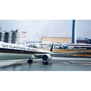Singapore Airlines 新加坡航空 Boeing 777-300ER 9V-SWD 2006s colors. With rolling gears. PH10385 Phoenix 1:400