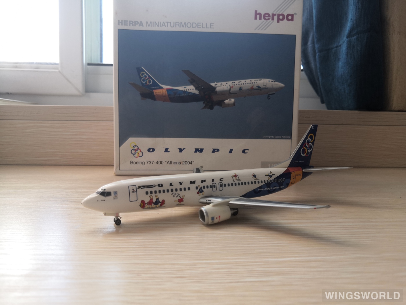 Herpa 1:200 551427 Olympic Air 奥林匹克航空 Boeing 737-400 SX-BKC