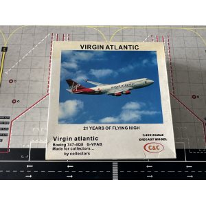Virgin Atlantic Airways 维珍航空 Boeing 747-400 G-VFAB 21周年飞翔女神 2005010 C&C Wings 1:400