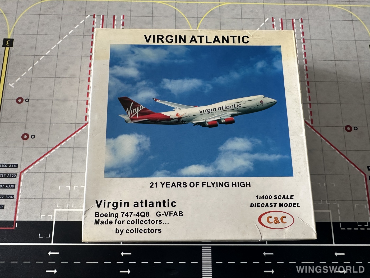 C&C Wings 1:400 2005010 Virgin Atlantic Airways 维珍航空 Boeing 747-400 G-VFAB