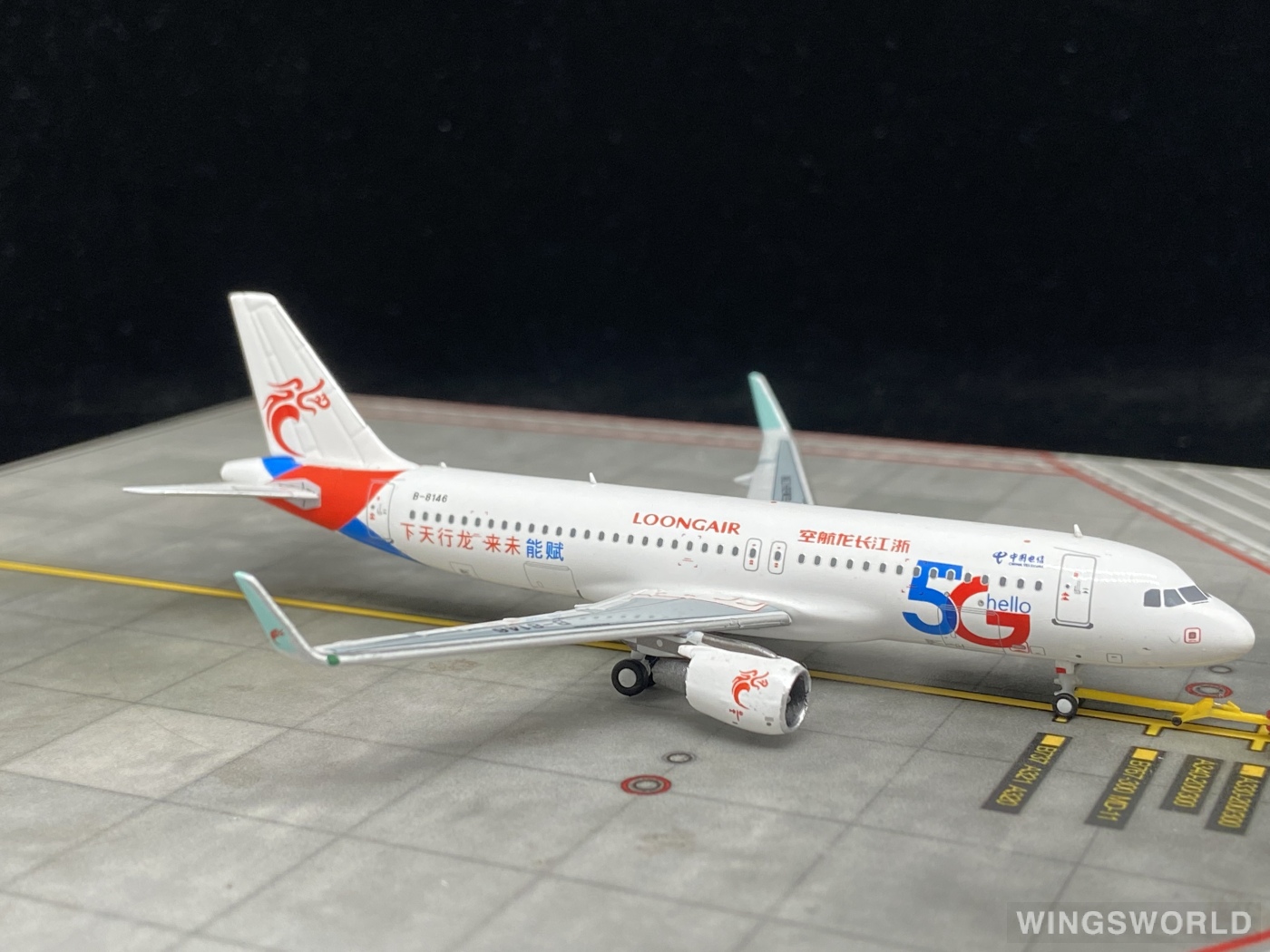 Pandamodel 1:400 202023 Loong Air 浙江长龙航空 Airbus A320 B-8146