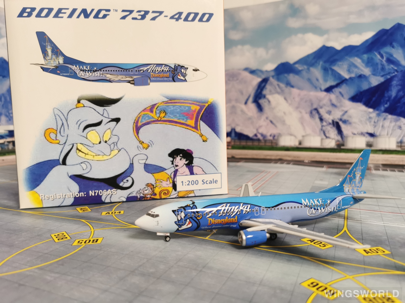 Phoenix 1:200 PH2N706AS Alaska Airlines 阿拉斯加航空 Boeing 737-400 N706AS