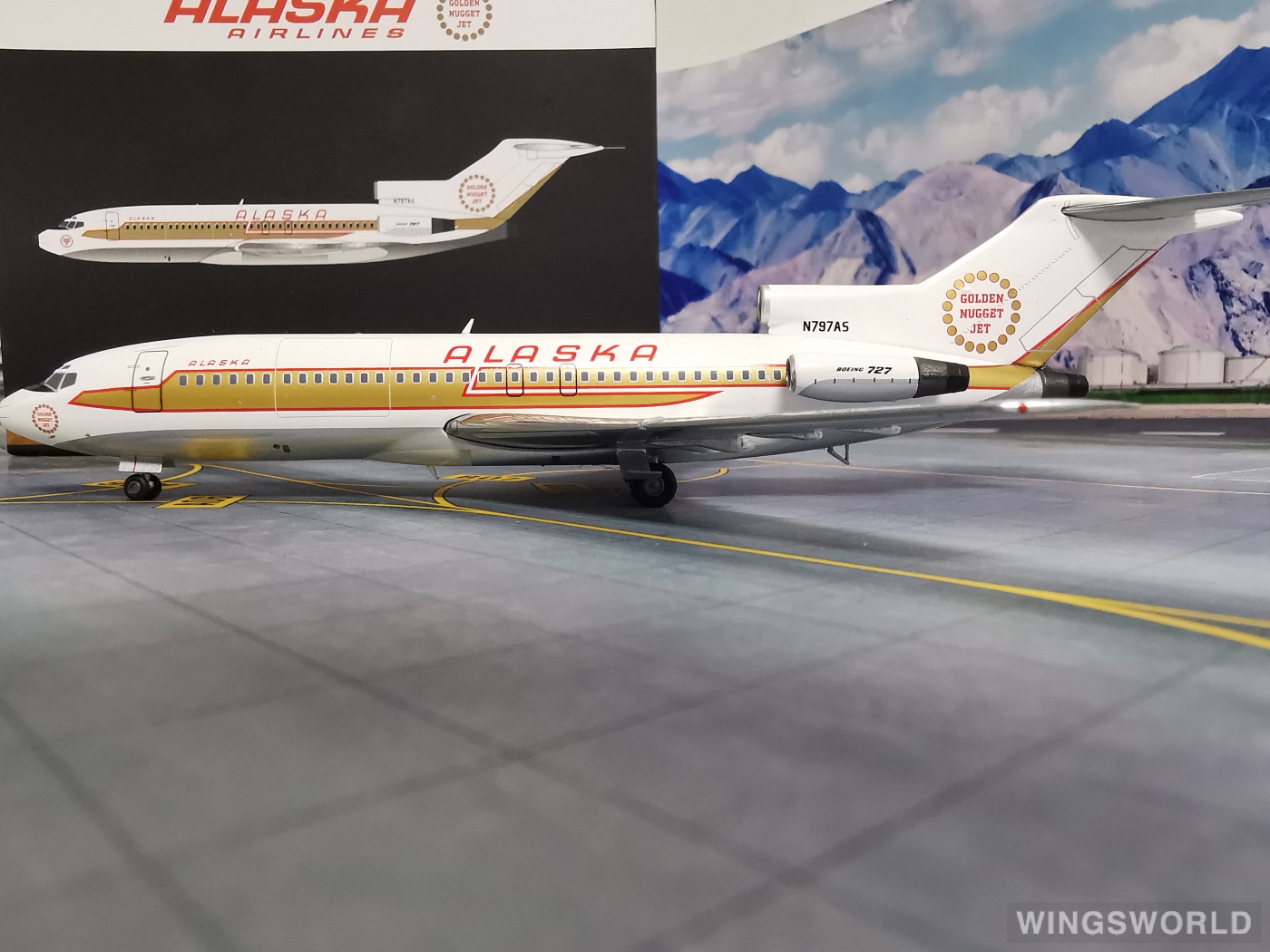 Geminijets 1:200 G2ASA261 Alaska Airlines 阿拉斯加航空 Boeing 727-100 N797AS