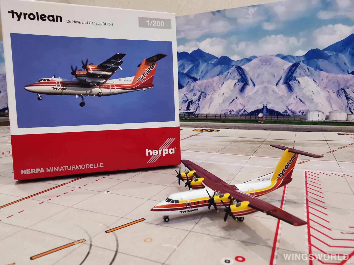 Herpa 1:200 559553 Tyrolean Airways 蒂罗林航空  de Havilland Canada Dash 7 OE-HLT