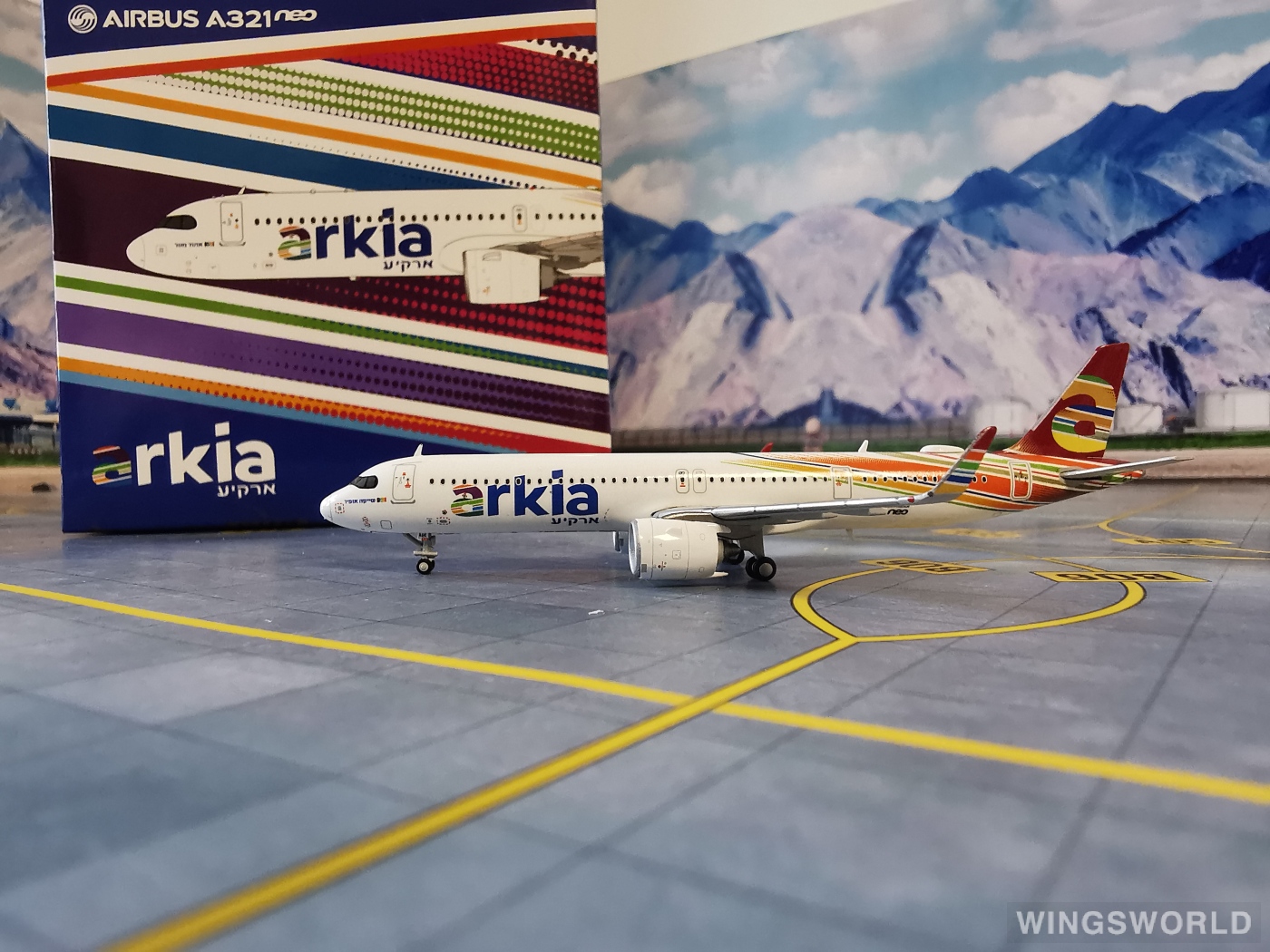 JC Wings 1:400 XX4450 Arkia 以色列国内航空 Airbus A321neo 4X-AGK