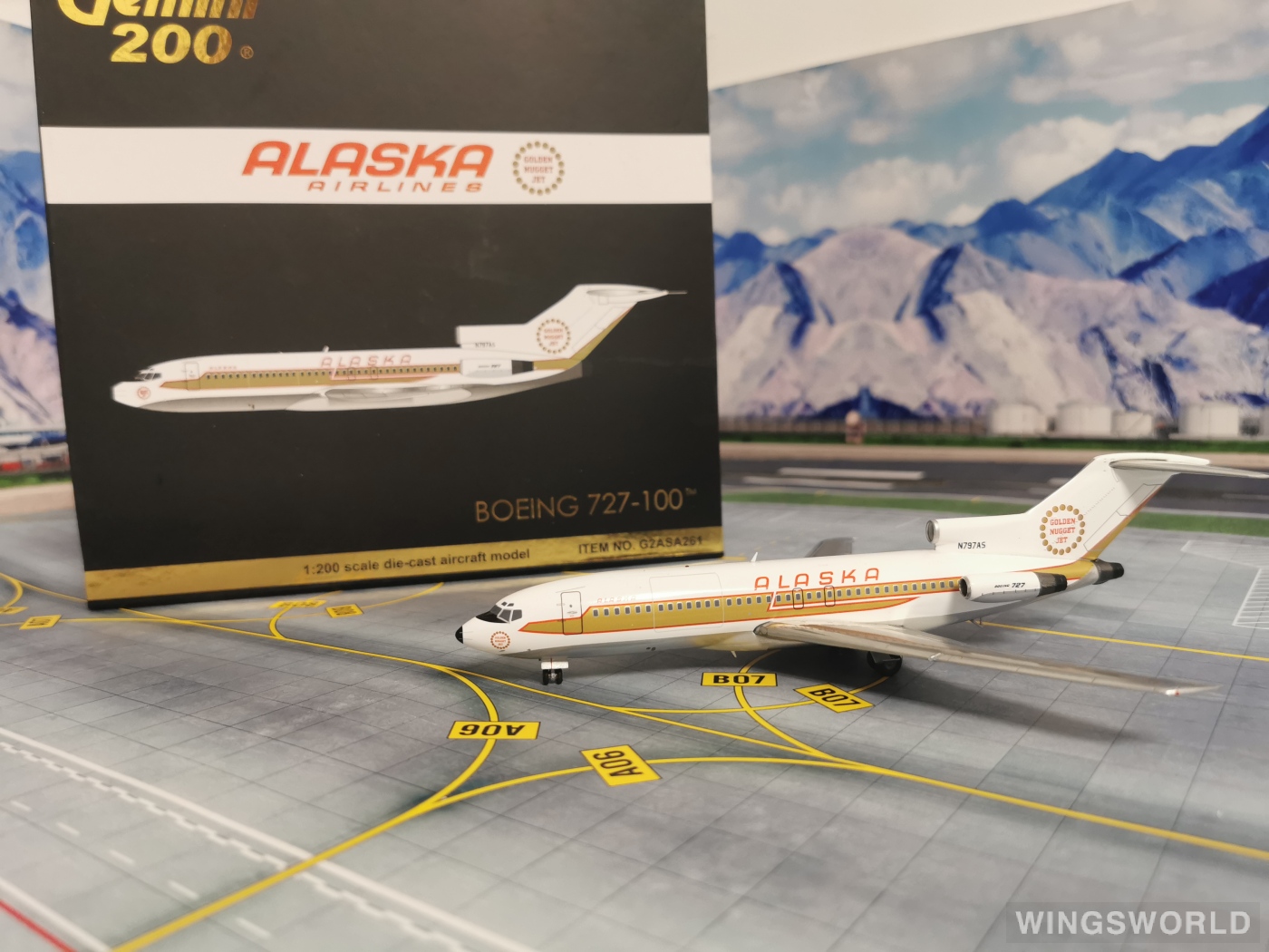 Geminijets 1:200 G2ASA261 Alaska Airlines 阿拉斯加航空 Boeing 727-100 N797AS