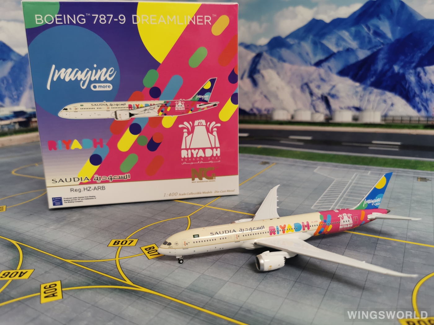 NGmodels 1:400 NG55081 Saudia 沙特阿拉伯航空 Boeing 787-9 HZ-ARB