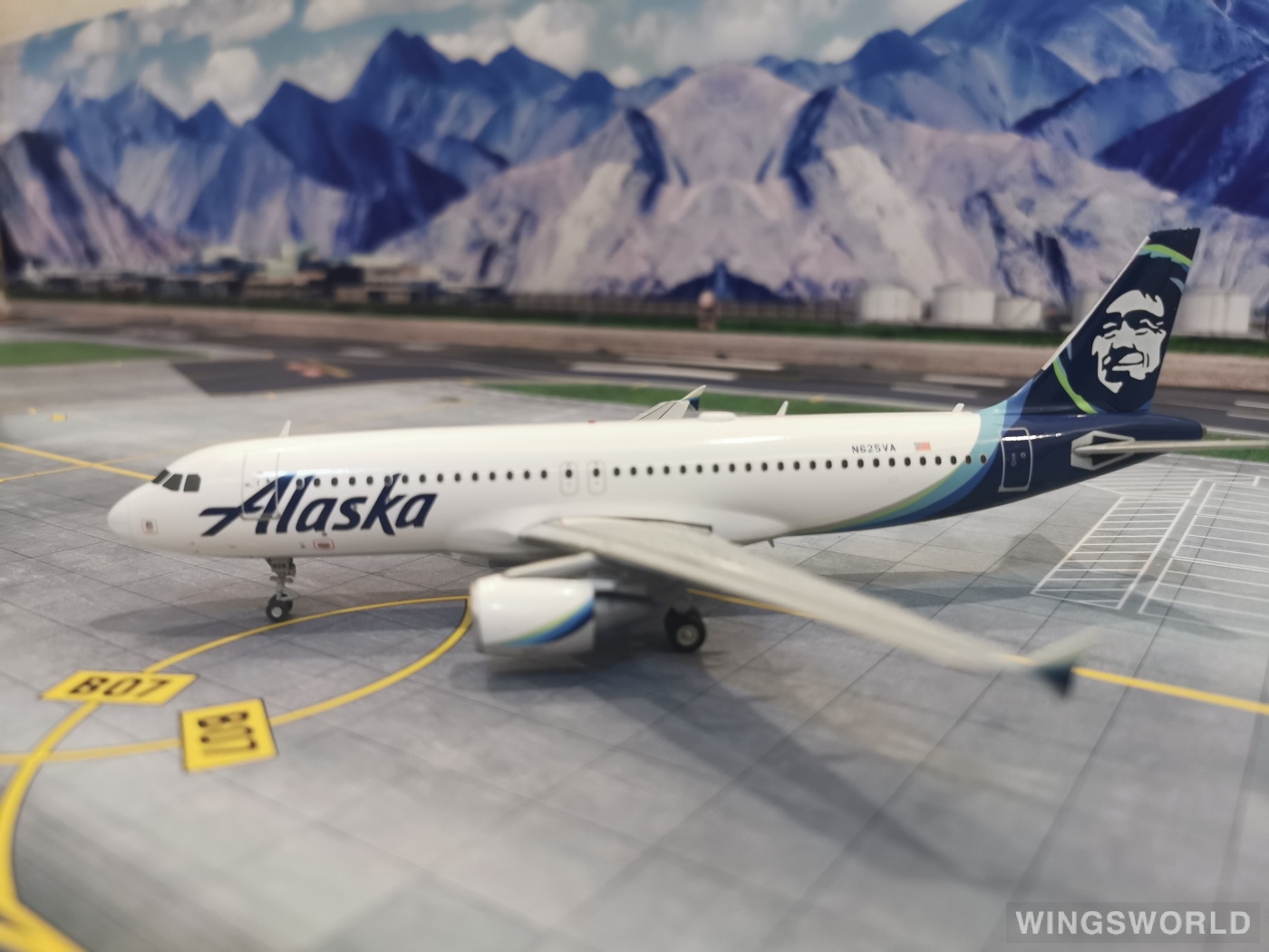 Geminijets 1:200 G2ASA737 Alaska Airlines 阿拉斯加航空 Airbus A320 N625VA