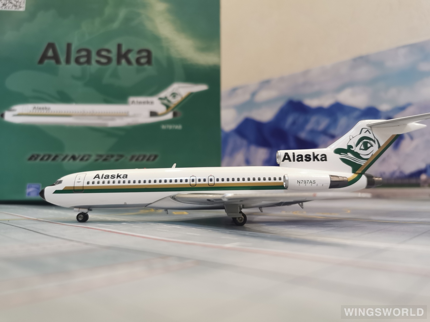 Inflight200 1:200 IF7210914 Alaska Airlines 阿拉斯加航空 Boeing 727-100 N797AS