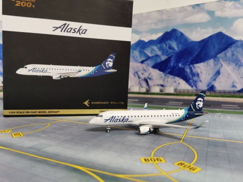 Alaska Airlines 阿拉斯加航空 Embraer ERJ-170 N186SY  G2ASA1041 Geminijets 1:200