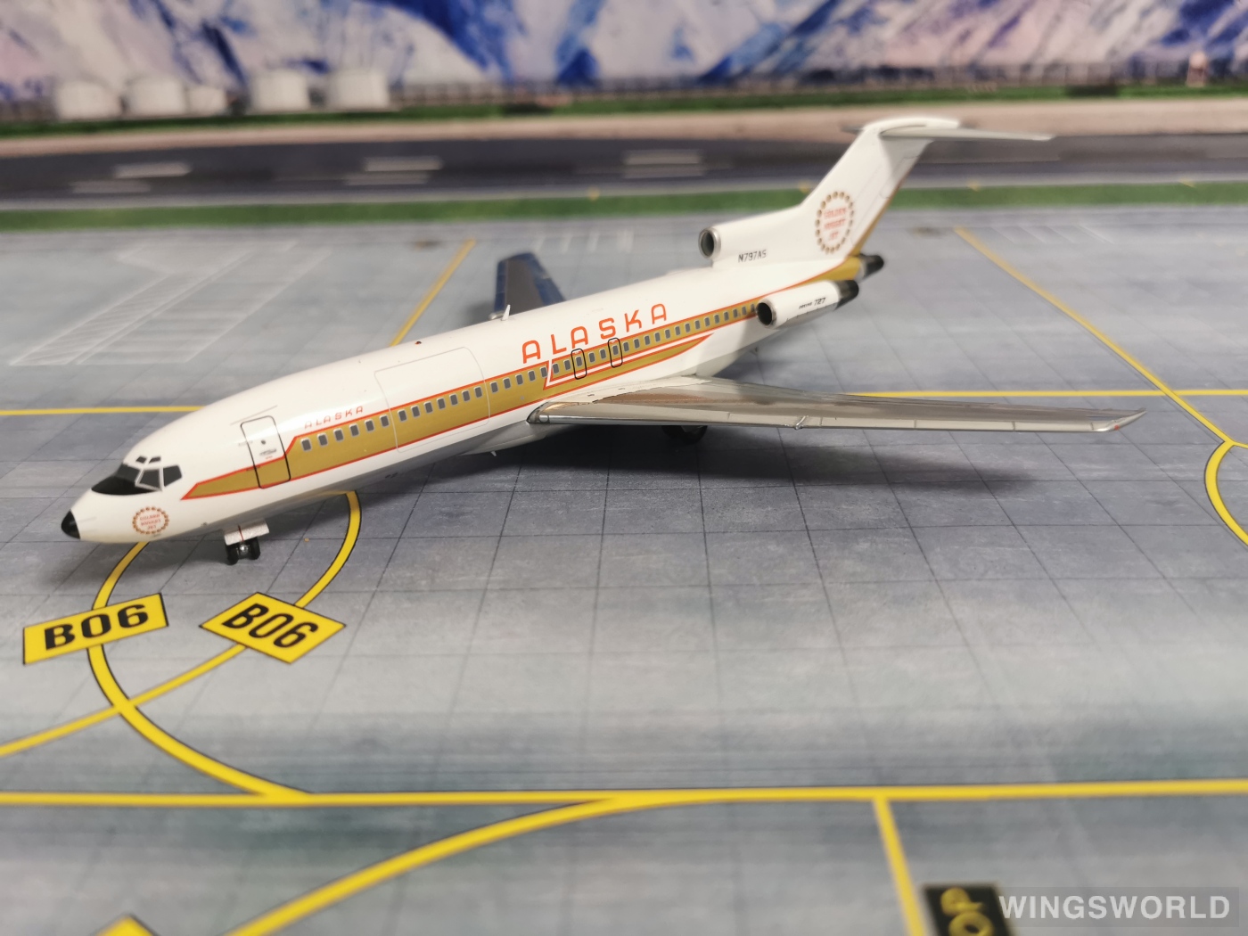 Geminijets 1:200 G2ASA261 Alaska Airlines 阿拉斯加航空 Boeing 727-100 N797AS