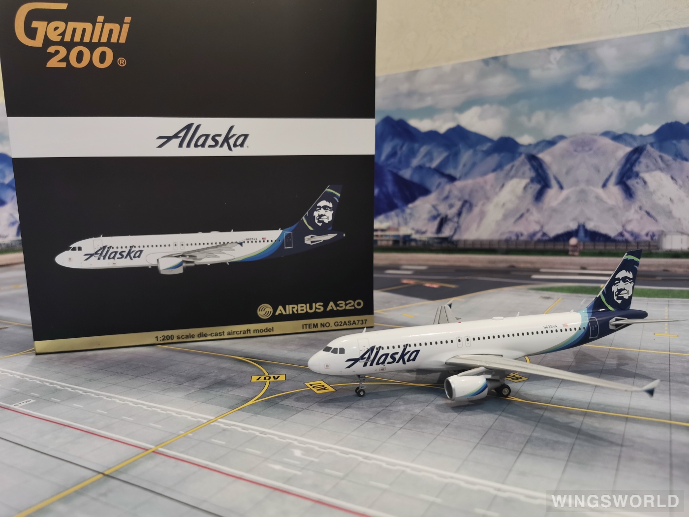 Geminijets 1:200 G2ASA737 Alaska Airlines 阿拉斯加航空 Airbus A320 N625VA