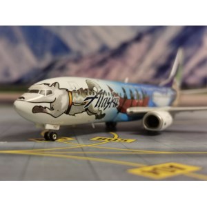 Alaska Airlines 阿拉斯加航空 Boeing 737-400 N705AS Alaska Statehood colors G2ASA174 Geminijets 1:200