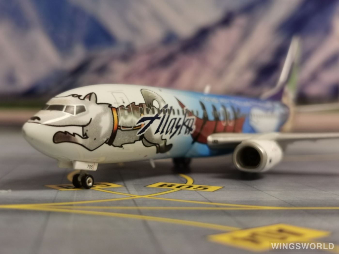 Geminijets 1:200 G2ASA174 Alaska Airlines 阿拉斯加航空 Boeing 737-400 N705AS
