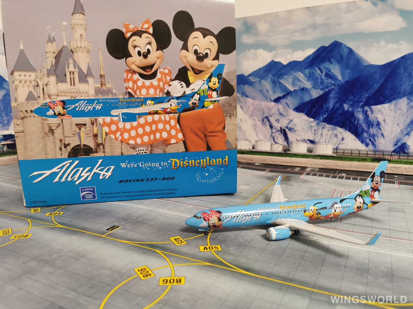 Aviation200 1:200 BBOX661 Alaska Airlines 阿拉斯加航空 Boeing 737-800 A318AS