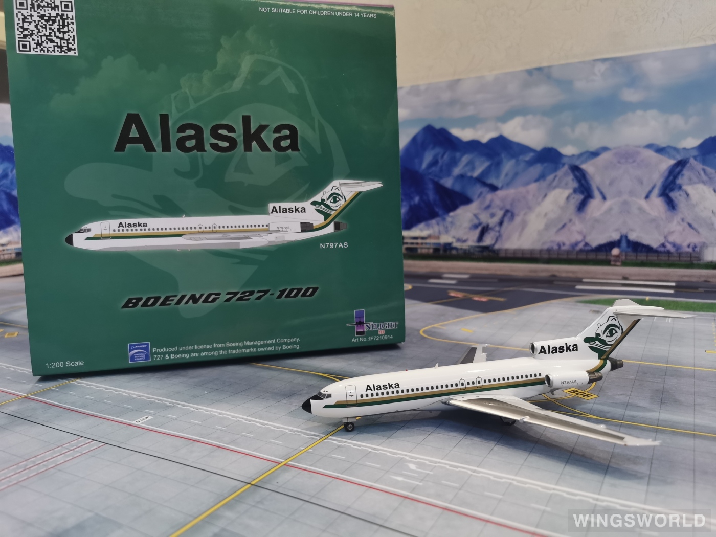 Inflight200 1:200 IF7210914 Alaska Airlines 阿拉斯加航空 Boeing 727-100 N797AS