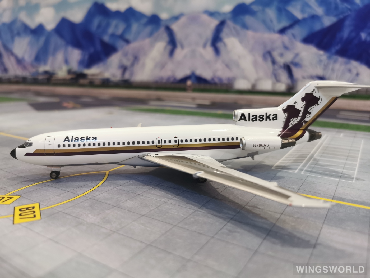 Inflight200 1:200 IF7210814 Alaska Airlines 阿拉斯加航空 Boeing 727-100 N766AS