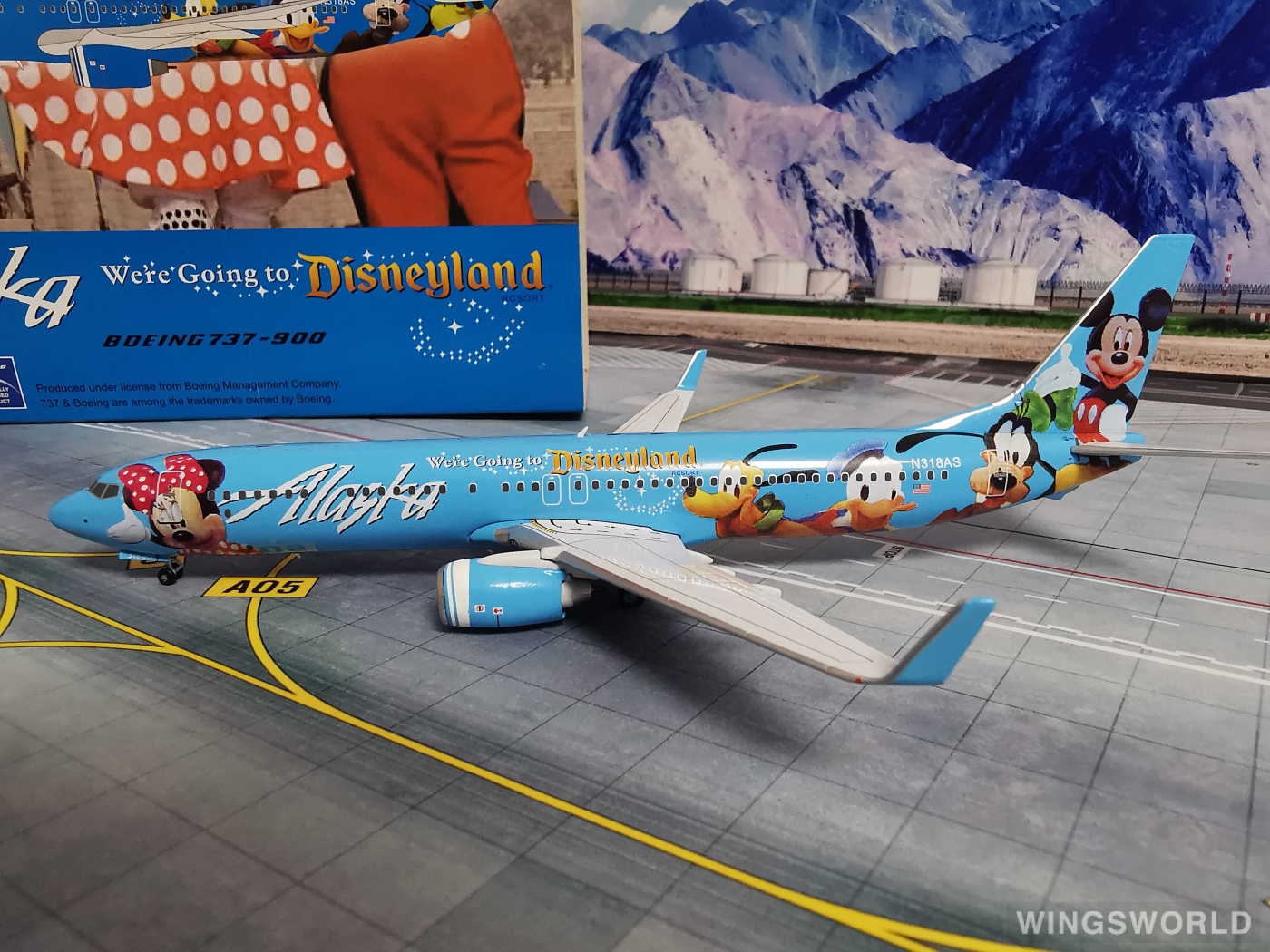 Aviation200 1:200 BBOX661 Alaska Airlines 阿拉斯加航空 Boeing 737-800 A318AS