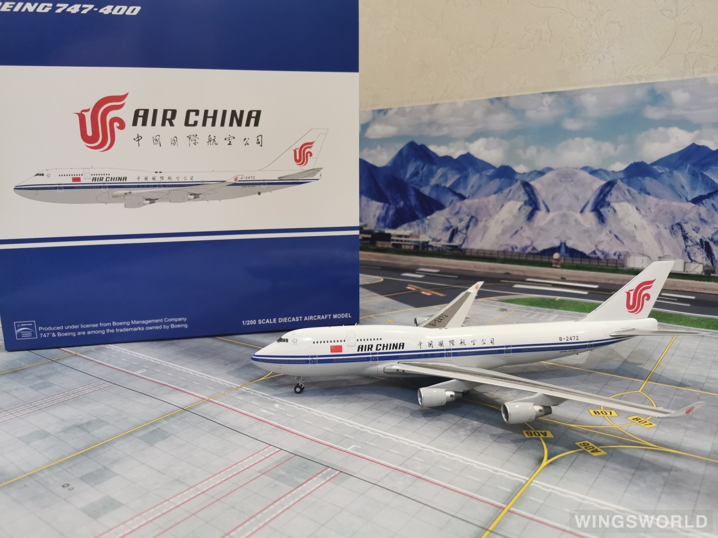 JC Wings 1:200 Boeing 747-400 Air China 中国国际航空XX20052 B-2472 