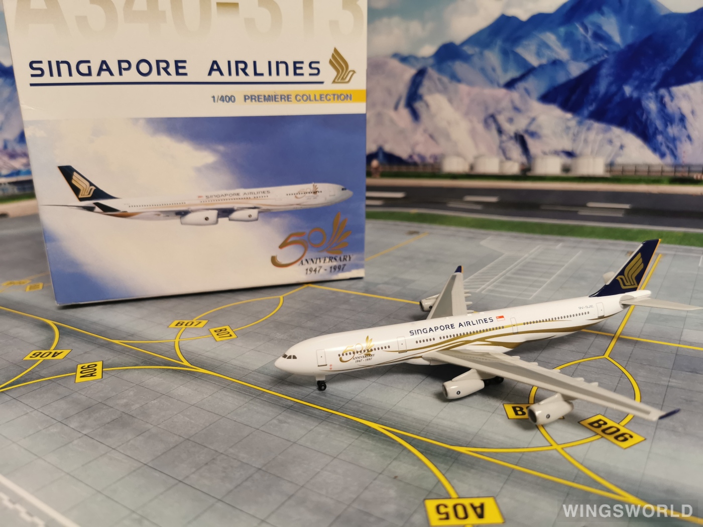 Dragon Models 1:400 55025 Singapore Airlines 新加坡航空 Airbus A340-300 9V-SJE