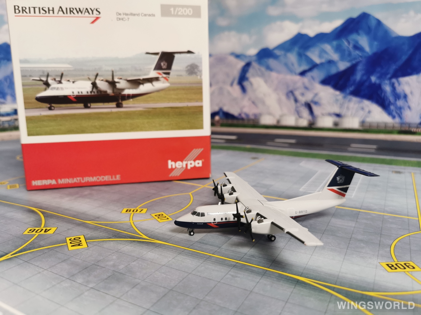 Herpa 1:200 558112 British Airways 英国航空 de Havilland Canada Dash 7 G-BRYD