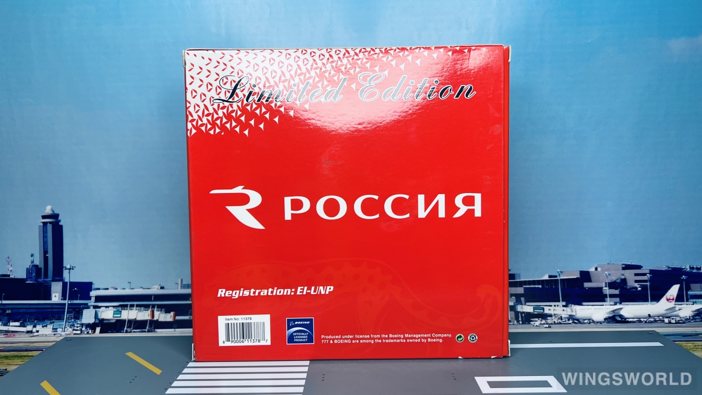 Phoenix 1:400 PH11378 Rossiya Airlines 俄罗斯国家航空 Boeing 777-300 EI-UNP