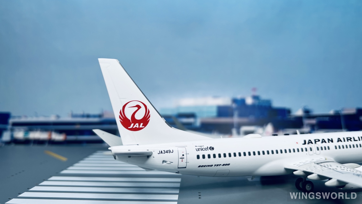 【新品】JAL 日本航空 B737-800 JA349J 1/200 JFOX空港