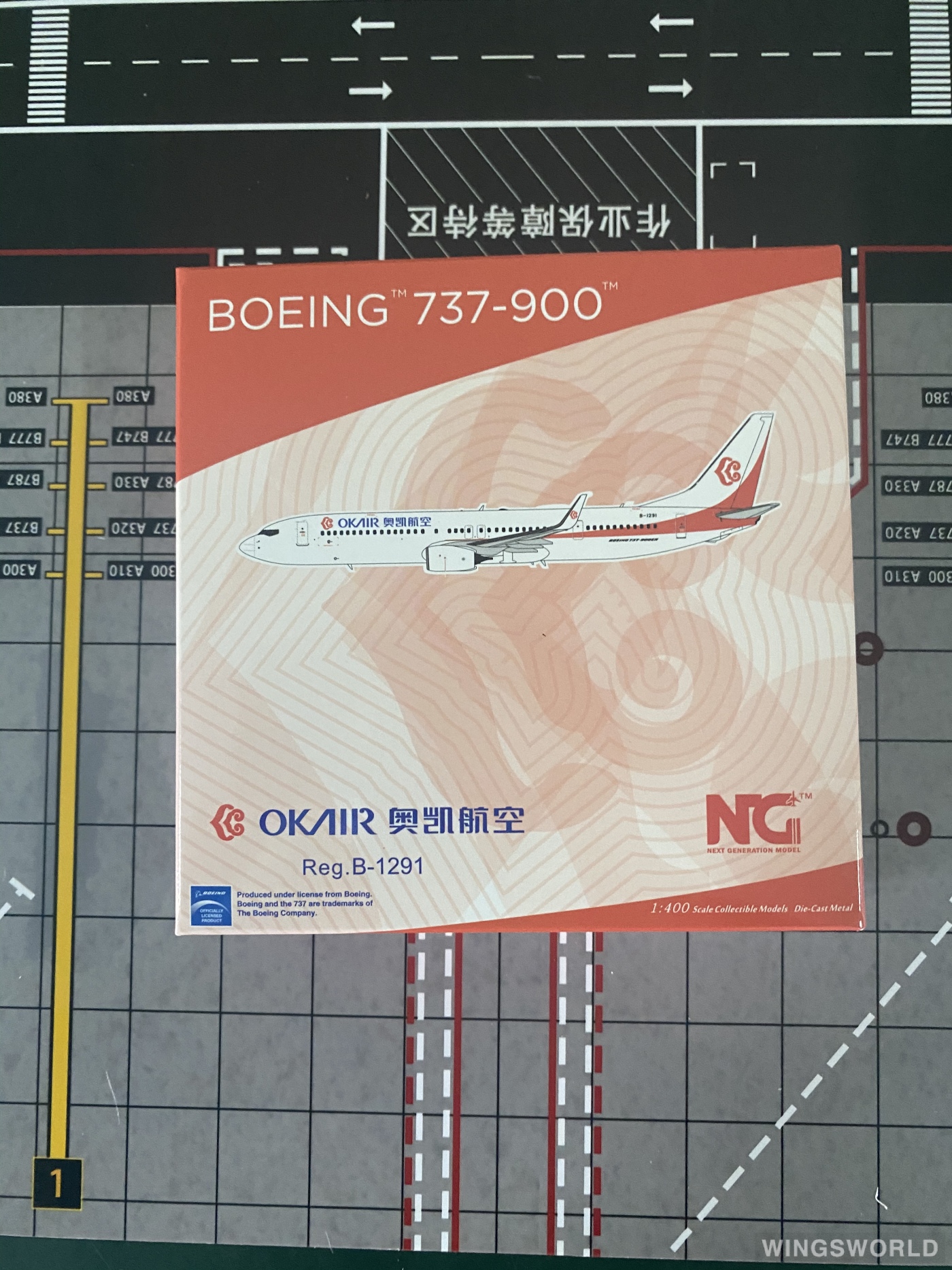 NGmodels 1:400 NG79019 Okay Airways 奥凯航空 Boeing 737-900ER B-1291