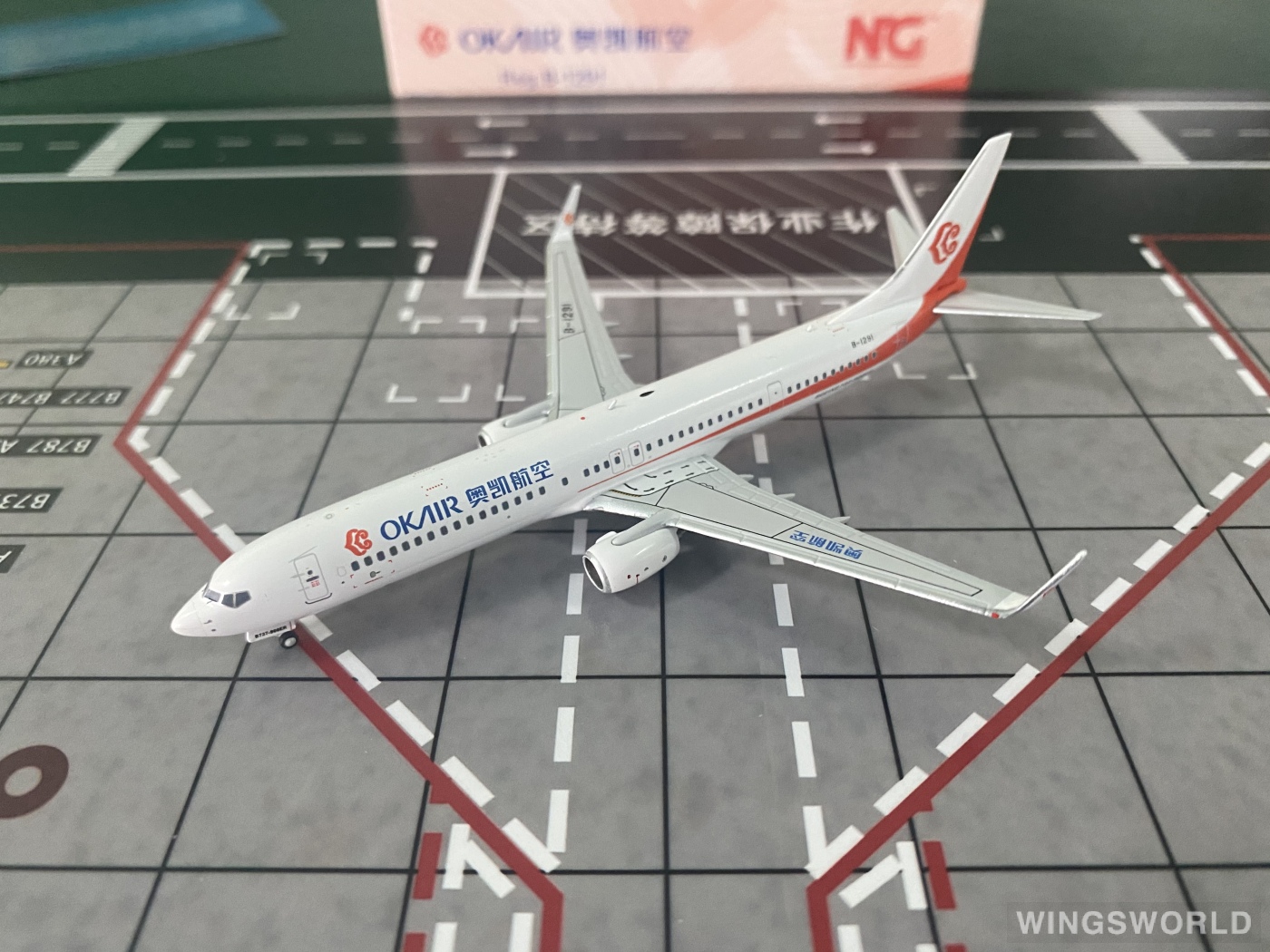 NGmodels 1:400 NG79019 Okay Airways 奥凯航空 Boeing 737-900ER B-1291