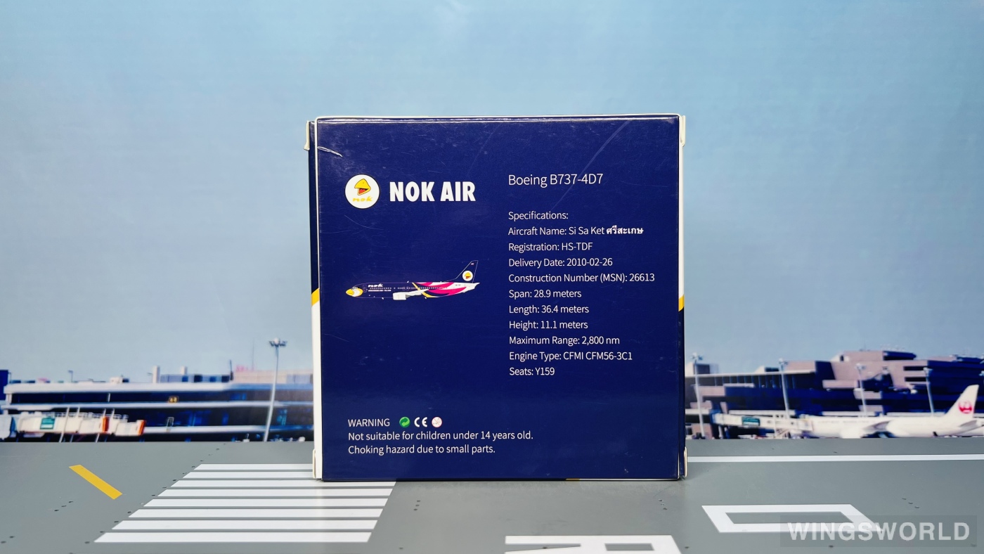 Pandamodel 1:400 M4DD734B Nok Air 皇雀航空 Boeing 737-400 HS-TDF