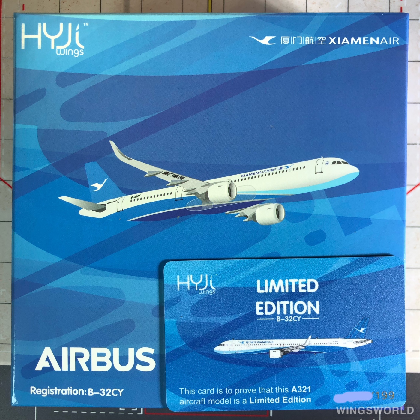 HYJLwings 1:400 HY210089 XiamenAir 厦门航空 Airbus A321neo B-32CY