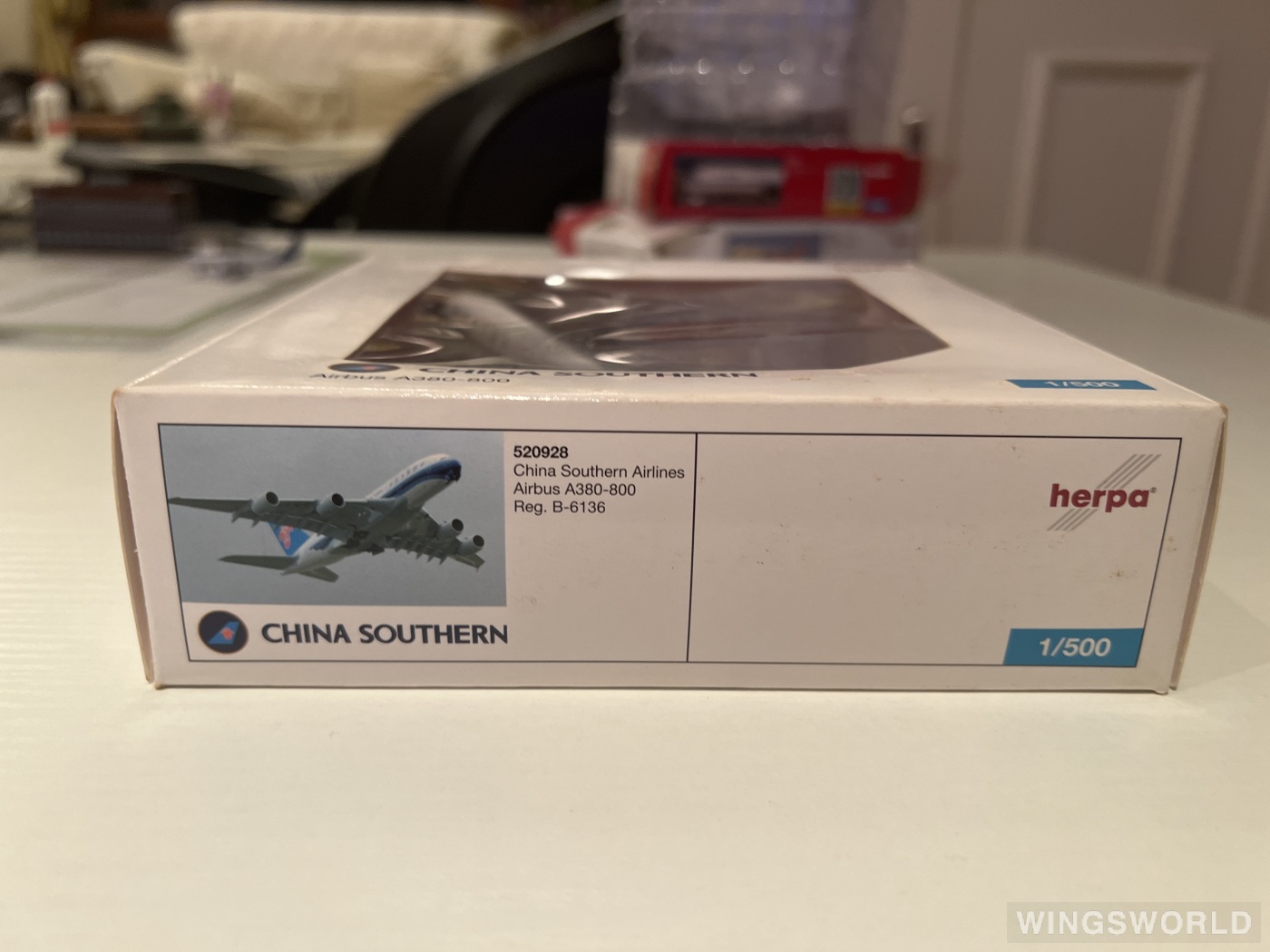 Herpa 1:500 520928 China Southern 中国南方航空 Airbus A380-800 B-6136