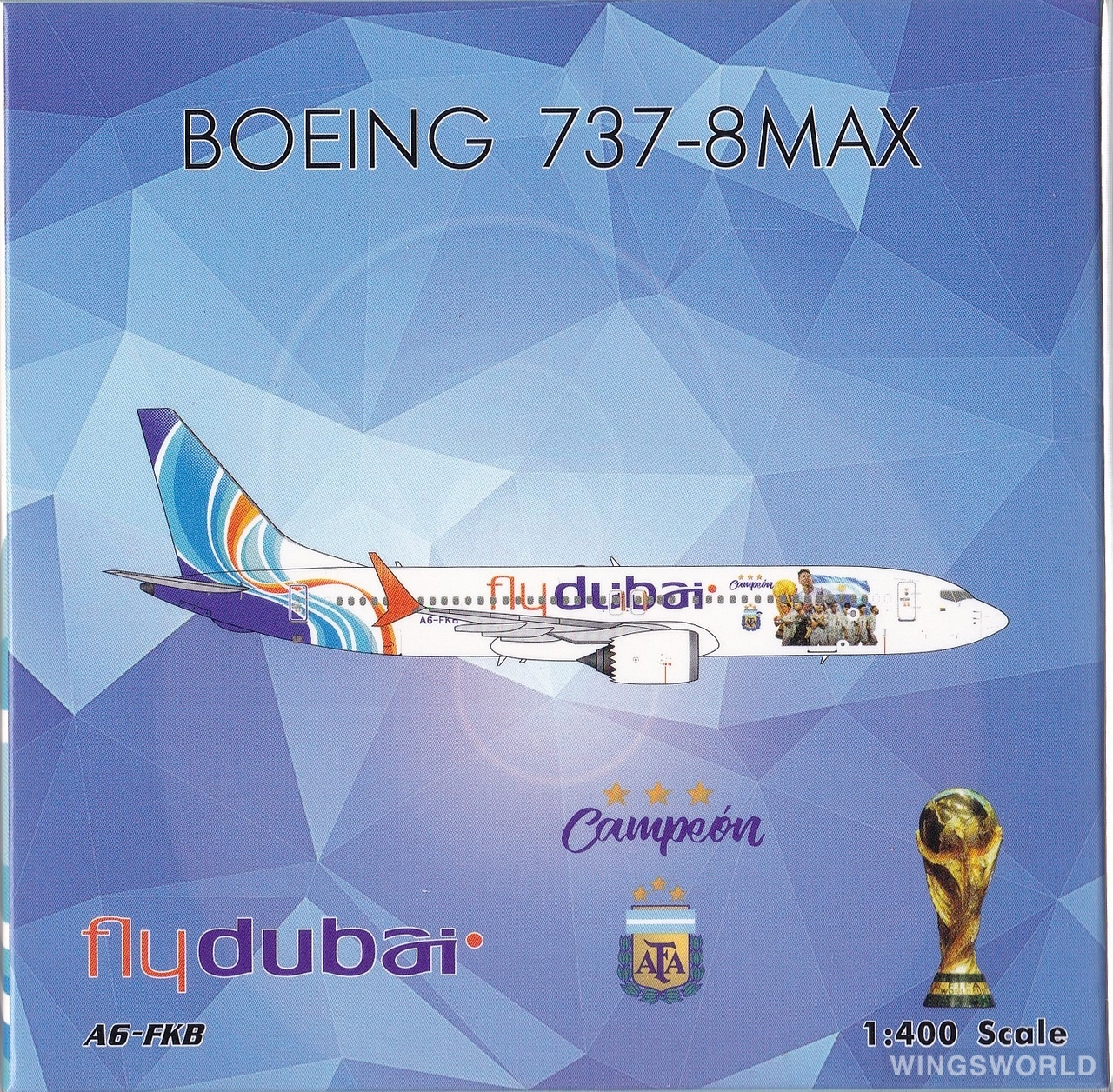 Phoenix 1:400 PH04503 Flydubai 迪拜航空 Boeing 737 MAX 8 A6-FKB