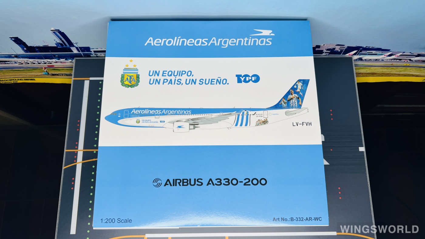 B Models 1:200 B-332-AR-WC Aerolíneas Argentinas 阿根廷航空 Airbus A330-200 LV-FVH